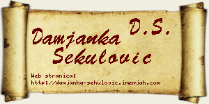 Damjanka Sekulović vizit kartica